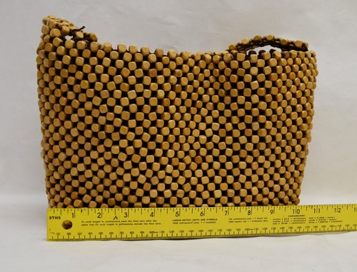 The Sak Handbag vintage style Wood Beaded natural wood color vegan boho - Picture 8 of 8