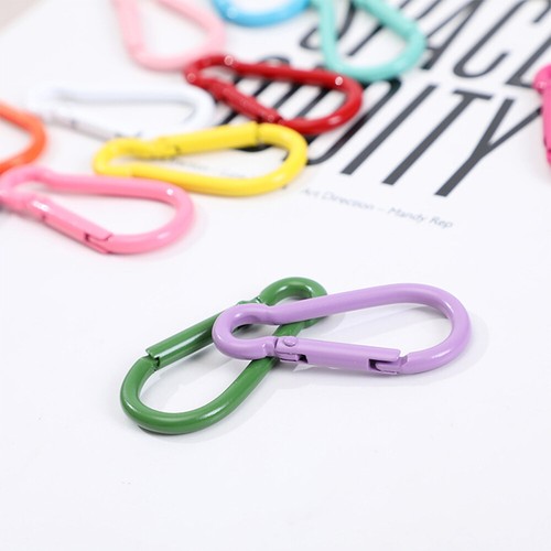 1Pcs Colorfur Corabiner D Forme Clip Feder Clip Clie De Clie ▽ - Picture 3 of 23