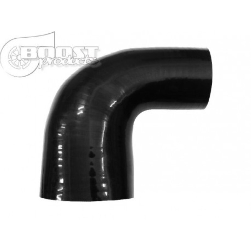 Durite silicone 89-76mm resistance pression coude 90 degres noir