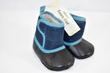 OLD NAVY FAUX FUR INFANT BLUE BOOTS