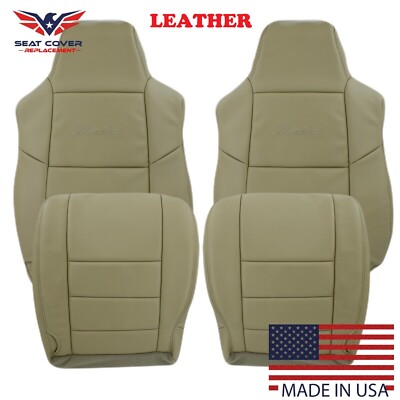 2002 2003 2004 2005 Ford Excursion Limited Leather Replacement Seat Cover in Tan