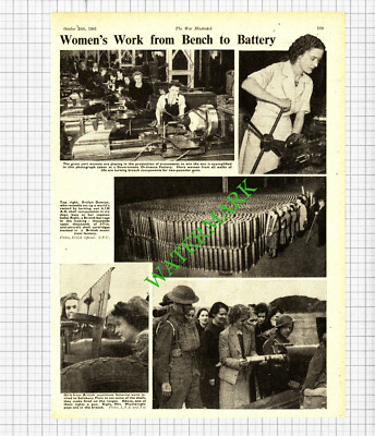 Evelyn Duncan Munitions Government Ordnance Factory Armaments WW2 - 1941 Cutting