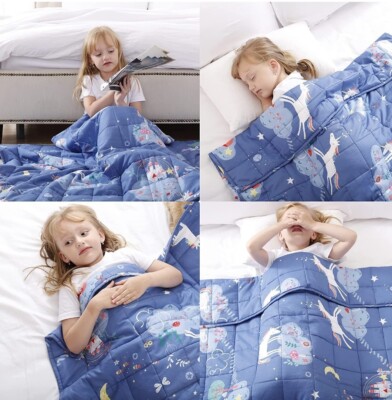 Gewichtsdecke Kinder 90 x 120 cm 2,3 kg waschbar weich schwer Decke Neu