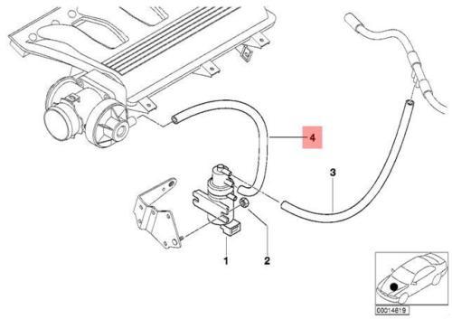 BMW E38 E39 E46 E53 E60 E61 E65 BLU VACUUM HOSE 7796879 