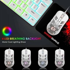 USB Wired Gaming Mouse 2400DPI Adjustable Honeycomb Shell Mice Laptop PC PS4 2