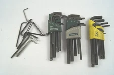 LOT (3) Allen Wrench Sets L-Shaped Hex Wrench Some Missing D142