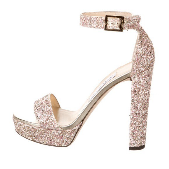 EUC Jimmy Choo Holly 120 Glitter Platform Sandals 38.5 | eBay
