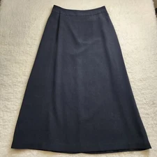 George Skirt Vintage 5/6 Black Maxi Fit Flare Zip Preppy Old Money Countryside