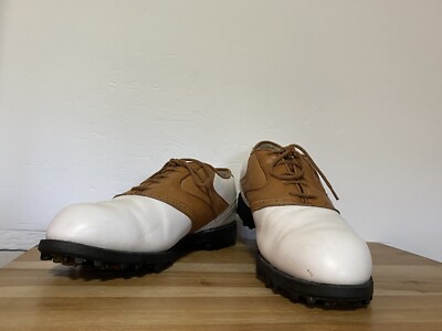 Nike Air Zoom Golf Shoes Mens 10.5 Black Leather Kempshall Last Lace Up Logo Vintage Nike Air Zoom Kempshall Last Golf Shoes Men main image 3