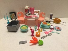 lot of doll house size food cooking utensils misc