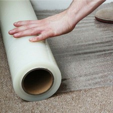 25/50/150M Clear Carpet Protector Floor Sheet Dust Cover Film Roll Self Adhesive