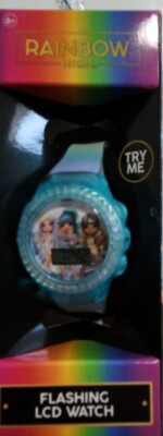 Kids Rainbow High Flashing LCD Watch