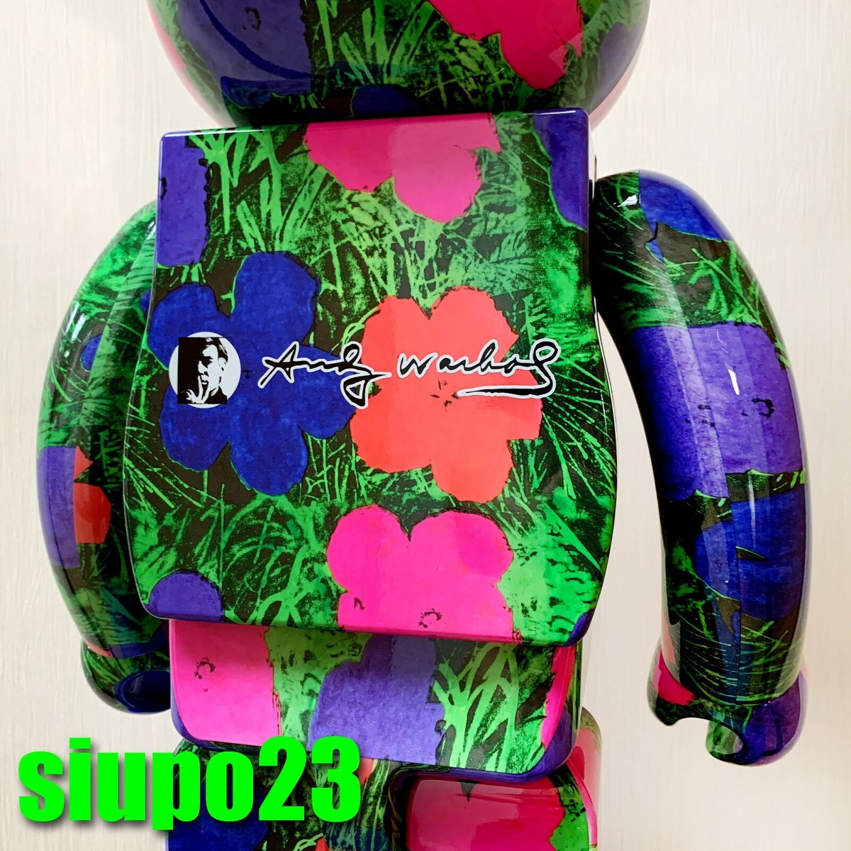 Medicom 1000% Bearbrck ~ Andy Warhol Flower Ver Be@r Brick
