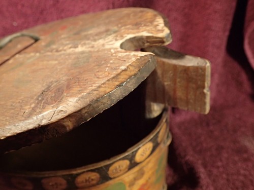 ANTIQUE 1800-s WELL DECORATED BENT WOOD BOX with LID FOLK ART SWEDEN SWEDISH - Picture 13 of 17