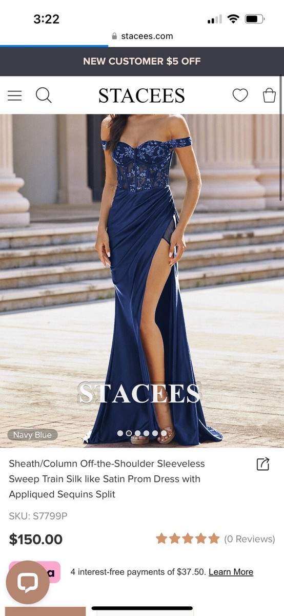 stacees blue dress Blue Performance Wedding Suit main image 0