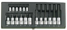 18-PIECE SPECIAL SET FOR ALLEN SCREWS 1/4" 1/2" SHORT VERSION LONG PROXXON 23100
