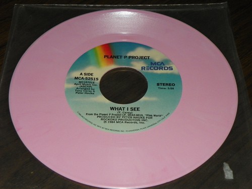 Planet P Project 7" 45 45RPM Unplayed - What I See, Pink Vinyl-NEW - Picture 2 of 2