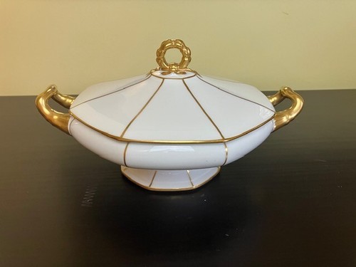 J. Pouyat Limoges, France. Covered Serving Dish