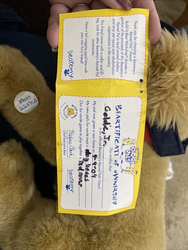 Build A Bear Golden Retriever Red Collar Tag Kennel Pal EUC w/ bonus pup - Picture 14 of 24