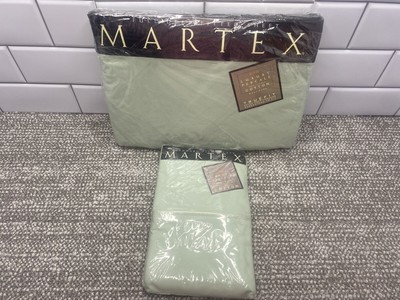 Martex Full Deep Fitted Sheet And Pillowcase Luxury Percale New Made In USA