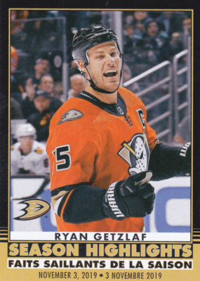 20/21 OPC..RYAN GETZLAF..RETRO BLACK HIGHLIGHTS...SP.../100..# 594..DUCKS