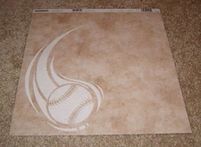 Creative Imaginations Art Warehouse Embossed Paper ~ Baseball