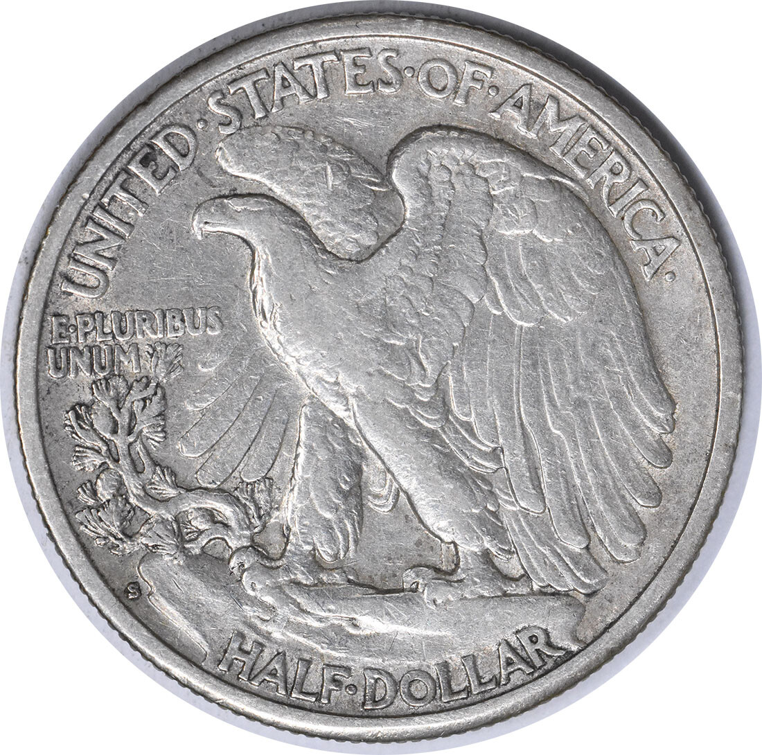 【中古】 At Last LibertySilver 1929-S Walking Liberty Silver Half Dollar No AW Choice EF
