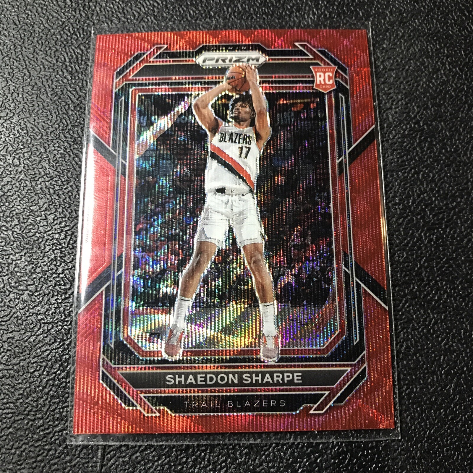 SHAEDON SHARPE 2022-23 Panini Prizm 250 Ruby Wave RC Rookie BH17