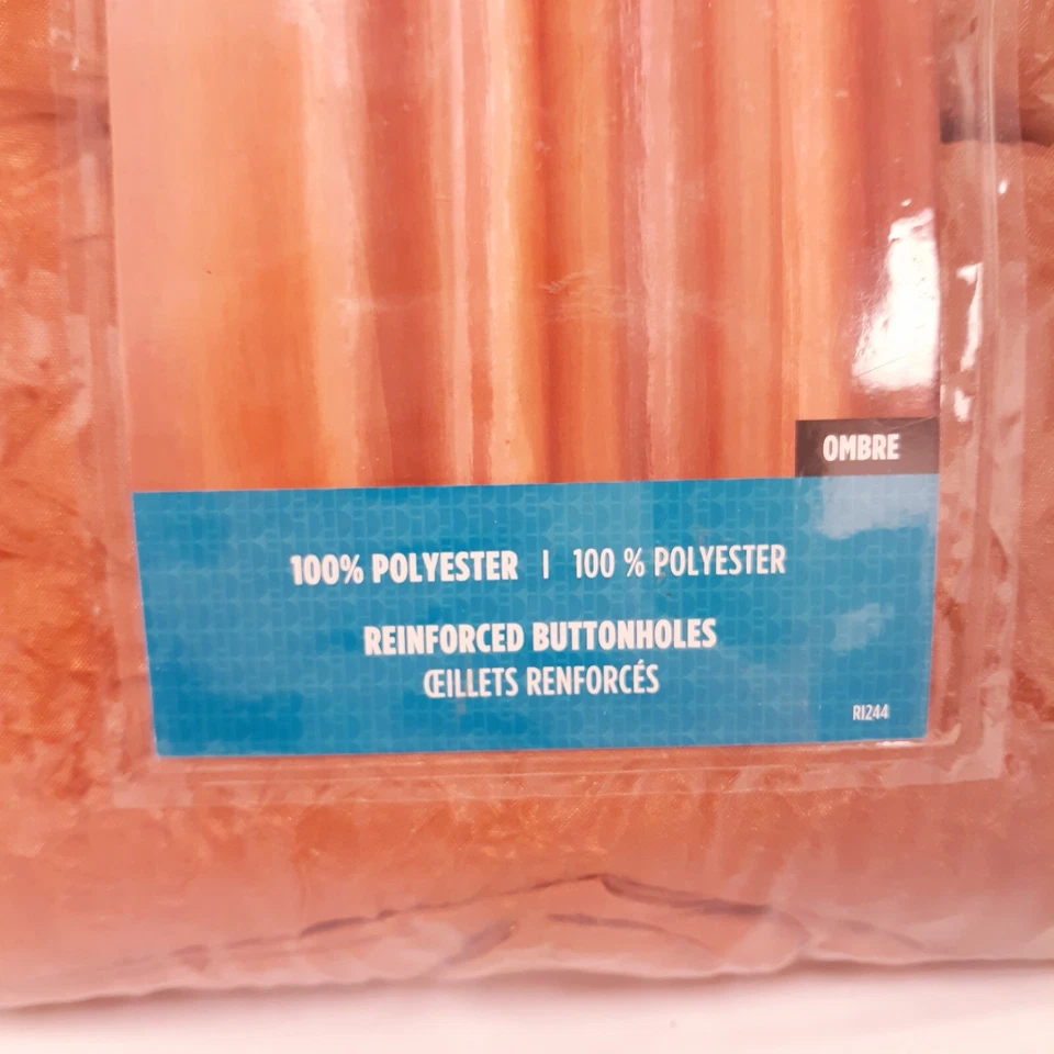 Cortina de Ducha InterDesign, 100% Poliéster Marrón Reforzado Botones Agujeros Foto 3 de 4