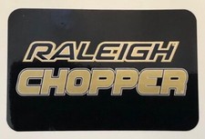 RALEIGH CHOPPER MK3 SEAT DECAL IN BLACK, WITH GOLD & SILVER OUTLINES.