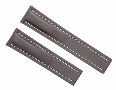 24/20MMLEATHER WATCH STRAP BAND SMOOTH FOR BREITLING BENTLEY SUPER AVENGER BROWN