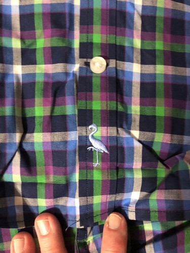 Tailorbyrd Collection Dress L/S Shirt Blue, Purple, Green,& White Plaid Size 18 - Picture 3 of 7