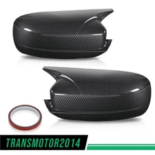 Carbon Look Rearview Side OX Style Mirror Cover Caps Fit For 15-22 Dodge Charger
