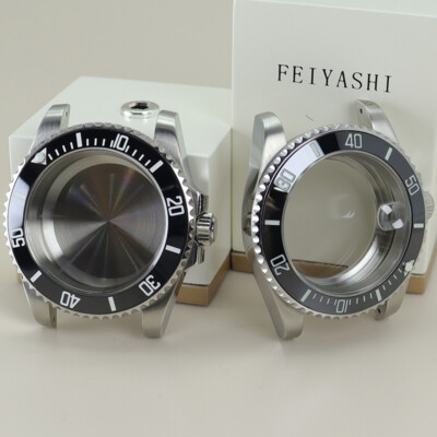 40mm Diver Modify Water Ghost watch Case Ceramic Bezel Insert For Seiko Nh35 36
