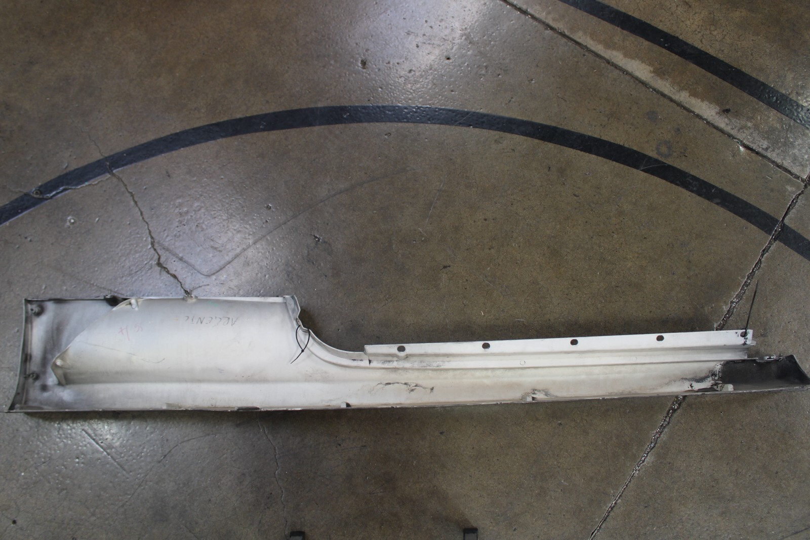 Ferrari F430, Coupe, Spider, LH, Rocker Panel, Silver, Dmg, Used, P/N 68021110