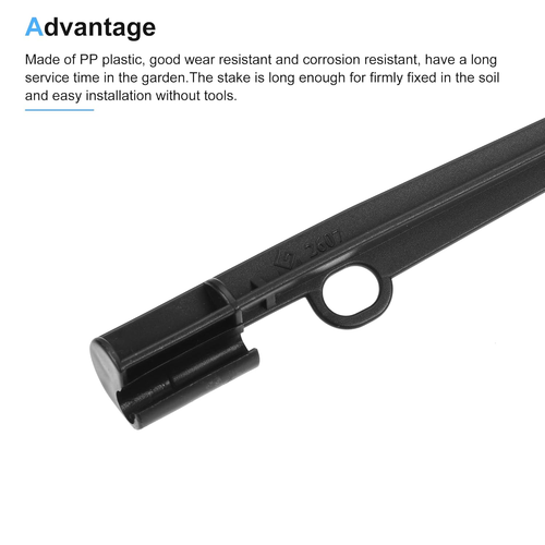 Irrigation Drip Support Stakes 200Mm Length PP Plastic Black for 1/4" Tube Hose - Picture 3 of 5