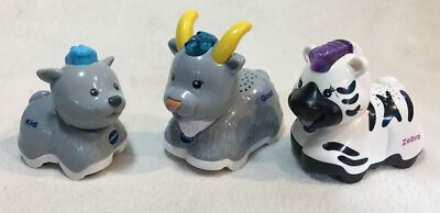 Set of Vtech Go Go Smart Animals: Zara Zebra Gabby and Kid Goat Work  Great - Main Image