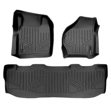 SMARTLINER Custom Fit Floor Mats 2 Row Liner Set Black Compatible with 1999-2...