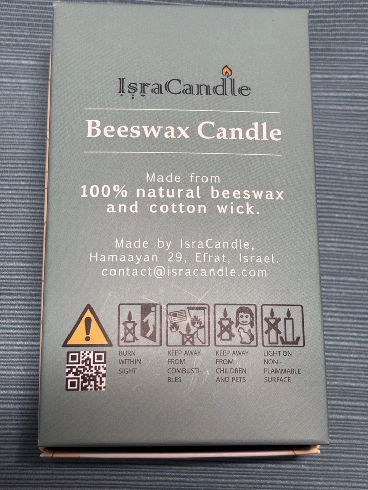 Dead Sea Candle Made In Israel By IsraCandle 100% Natural Beeswax Cotton Wick - Image 2 of 4