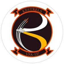VFA-137 'Kestrels' Bumper Sticker Military Vinyl Soldier Decal 5"