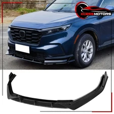 Fits 23-26 Honda CRV IKON Style Front Bumper Lip Spoiler Splitter Gloss Black PP