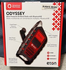 Eton Odyssey Red Cross Multi-Powered All-Band Bluetooth Emergency Radio with RDS