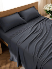 Bedsure Queen Sheet Set - 4 Pieces Soft Queen Size Sheets - Breathable Cooling
