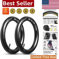 16  Kids Bike Inner Tubes, Shock-Absorbing, Schrader Valve Convenience