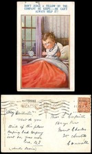 Don't Judge Fellow by Company he keeps He can't Help It! Clock 1921 Old Postcard