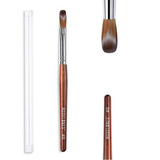 Acrylic Nail Brush 100 Pure Kolinsky Hair Bristles Oval Crimped Shaped Sturdy W