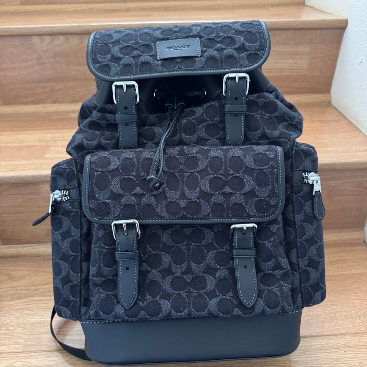 Coach Sprint Backpack In Signature Denim Men's Style No. CAJ57 In