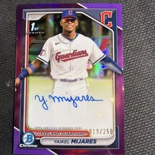 2024 Bowman Chrome - 1st Autographs Yaikel Mijares #CPA-YMI Purple Refractor