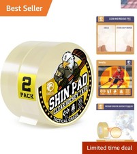 Clear Multipurpose Hockey Tape - 2 Rolls, Easy Tear  No Residue for Athletes
