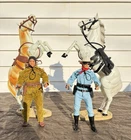 Lone Ranger & Tonto Plus Silver & Scout With Stand Base.  Very Nice Condition.